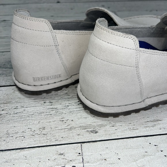 Birkenstock Utti Slip-On Shoes - Gray Suede-41 Women 10 Men 8 Boat Shoe New - Picture 1 of 10